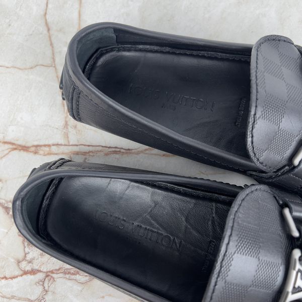 Hockenheim moccasins black damier leather