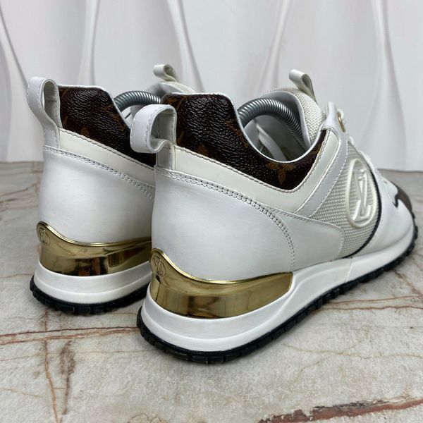 Run Away Sneakers White Mesh Monogram Leather