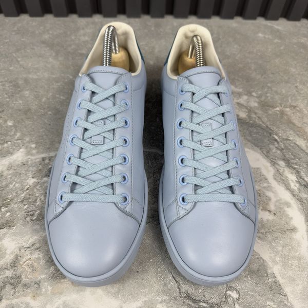 Ace Interlocking GG Sneakers Blue Leather