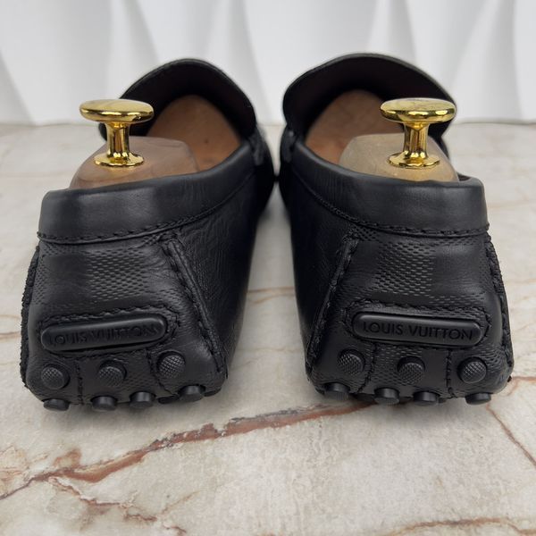 Hockenheim moccasins black damier leather