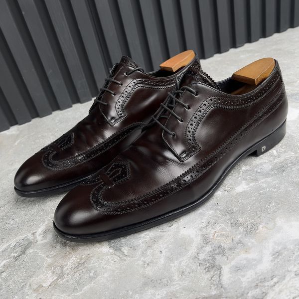 Derby Brogue Perforated Brown Leather