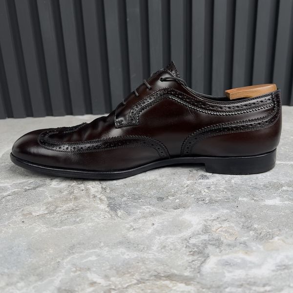 Derby Brogue Perforated Brown Leather