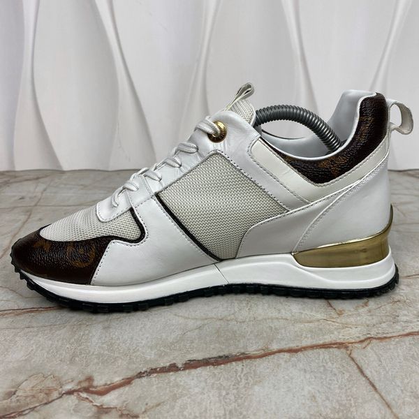 Run Away Sneakers White Mesh Monogram Leather