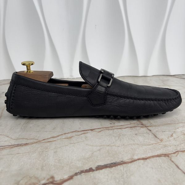 Hockenheim moccasins black damier leather