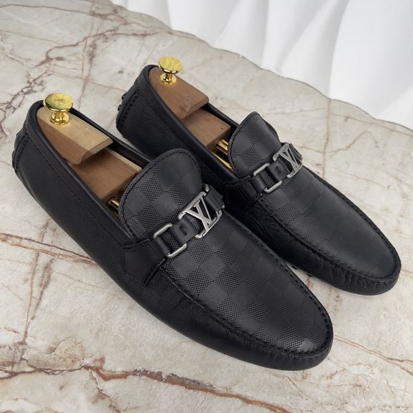 Hockenheim moccasins black damier leather