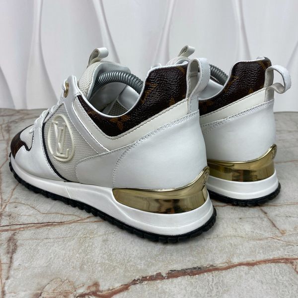 Run Away Sneakers White Mesh Monogram Leather