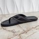 Thong Sandals Logo Blue Leather