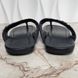 Thong Sandals Logo Blue Leather