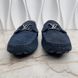 Monte Carlo Moccasins Perforated Blue Suede