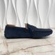 Monte Carlo Moccasins Perforated Blue Suede