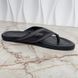 Thong Sandals Logo Blue Leather