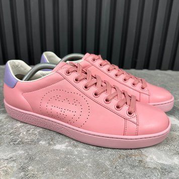 Ace Interlocking GG Sneakers Pink Leather