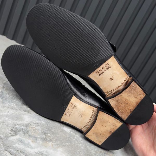 GUCCI Donnie Loafers Black Leather 3674 фото