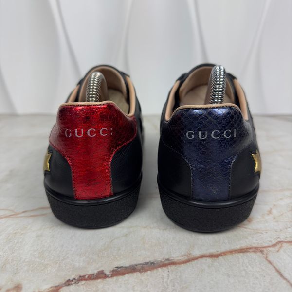 Ace Stars Web Sneakers Black Leather