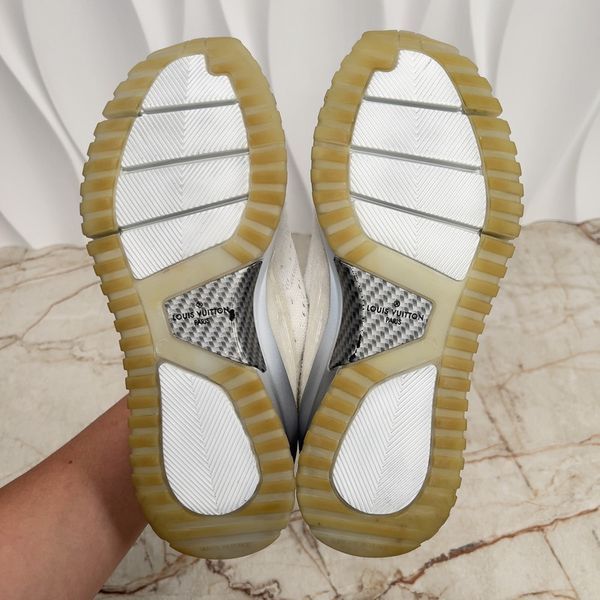 V.N.R. Logo Sneakers White Knit Fabric