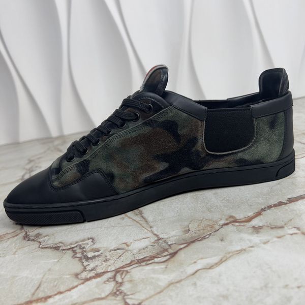 Slalom Camouflage Sneakers Khaki Suede