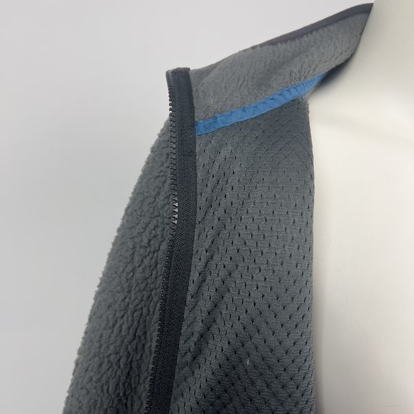 Retro Pile Gray Full Zip Fleece Jacket
