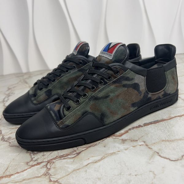 Slalom Camouflage Sneakers Khaki Suede