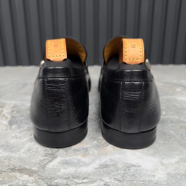 GUCCI Donnie Loafers Black Leather 3674 фото