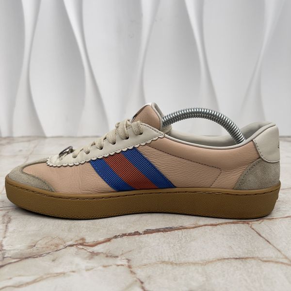 G74 Web GG Sneakers Bees Pink Leather