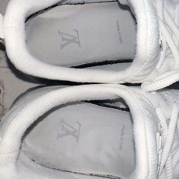 V.N.R. Logo Sneakers White Knit Fabric