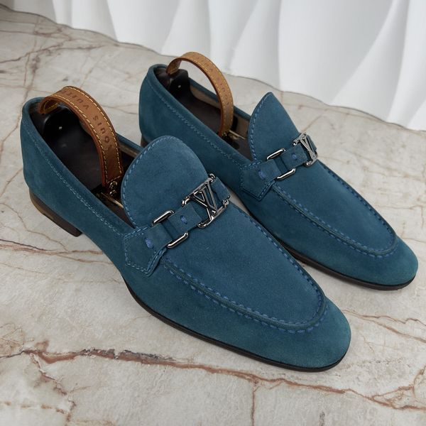 Lexington Loafers Blue Suede