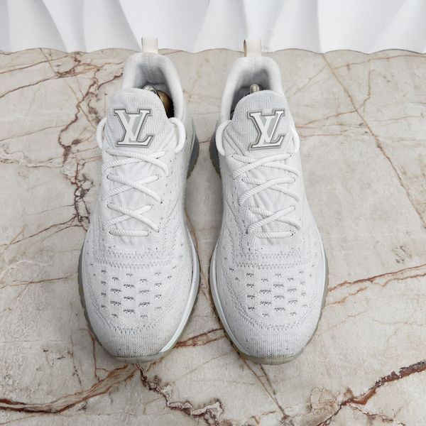 V.N.R. Logo Sneakers White Knit Fabric