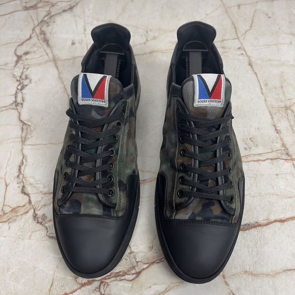 Slalom Camouflage Sneakers Khaki Suede