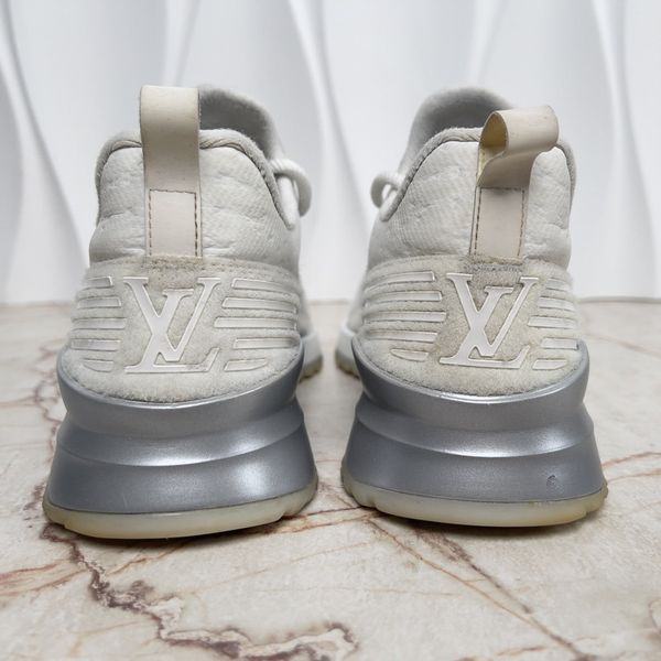 V.N.R. Logo Sneakers White Knit Fabric