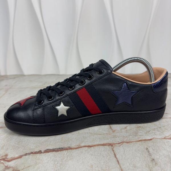 Ace Stars Web Sneakers Black Leather