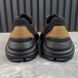 Rhyton Sneakers Brown Leather Signature GG Black Canvas