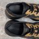 Rhyton Sneakers Brown Leather Signature GG Black Canvas