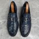 Major LV Loafers Blue Crocodile Leather