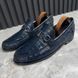 Major LV Loafers Blue Crocodile Leather