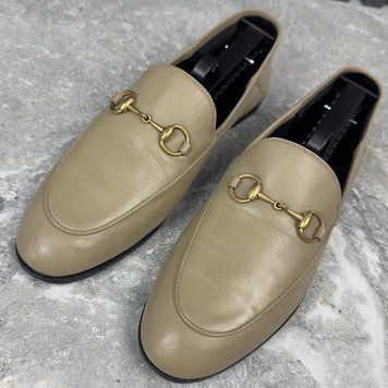 Jordaan Horsebit Penny Loafers Gray Leather