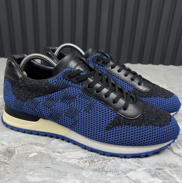 Run Away Damier Sneakers Blue Mesh