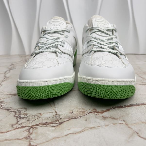 Basket Sneakers Monogram White Demetra Leather Canvas