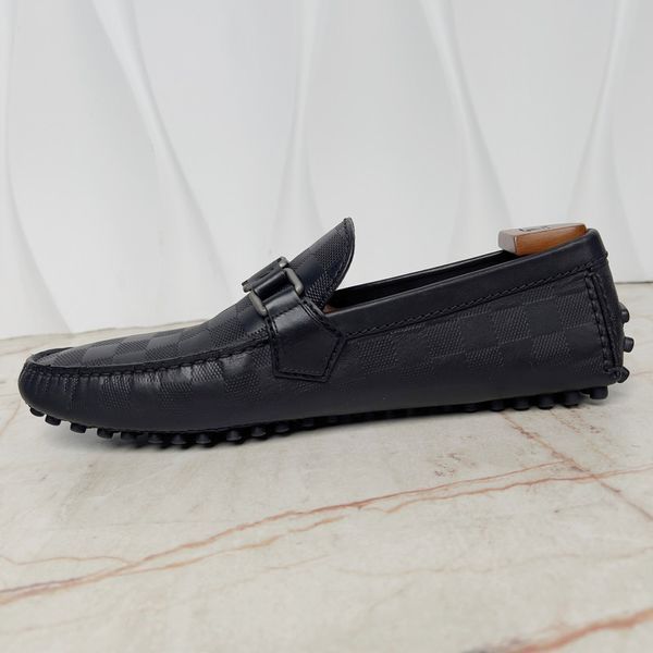 Hockenheim Damier Infini Moccasin Black Leather