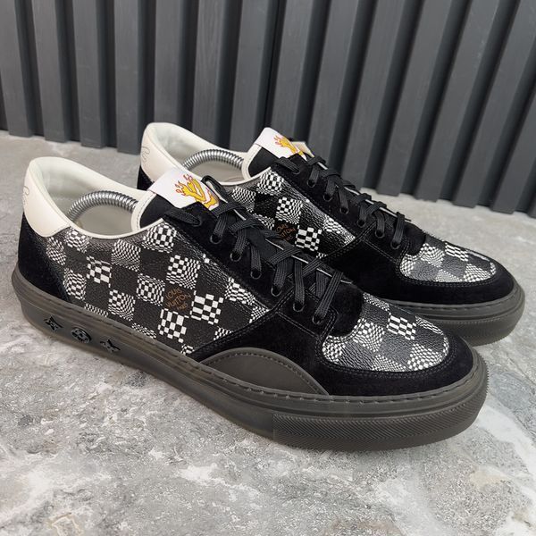 LV Ollie кросівки чорні замшеві Damier Canvas Monogram 4022 фото