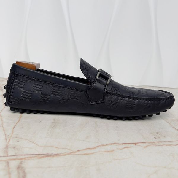 Hockenheim Damier Infini Moccasin Black Leather