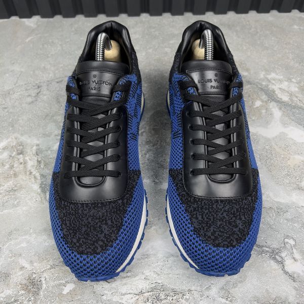 Run Away Damier Sneakers Blue Mesh