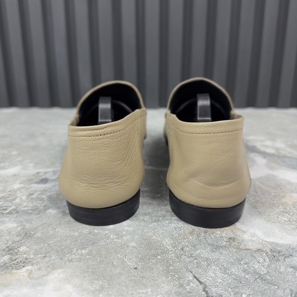 Jordaan Horsebit Penny Loafers Gray Leather