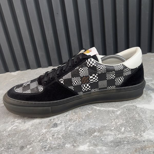 LV Ollie кросівки чорні замшеві Damier Canvas Monogram 4022 фото