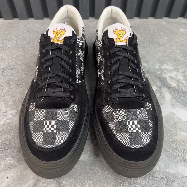 LV Ollie кросівки чорні замшеві Damier Canvas Monogram 4022 фото