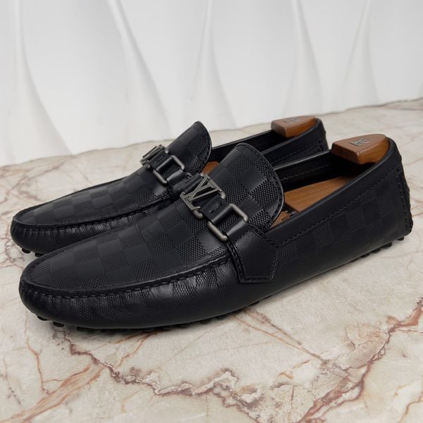 Hockenheim Damier Infini Moccasin Black Leather