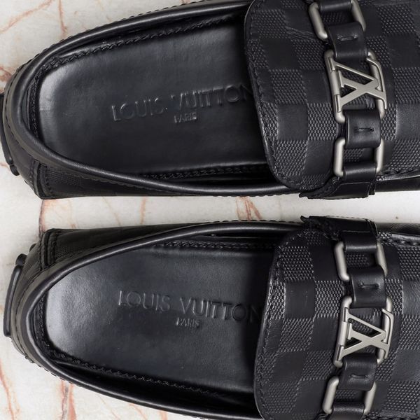 Hockenheim Damier Infini Moccasin Black Leather