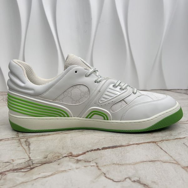 Basket Sneakers Monogram White Demetra Leather Canvas