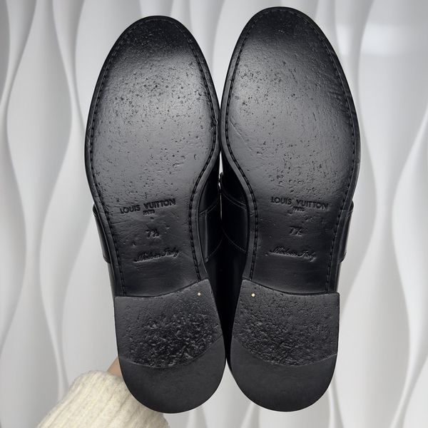 Outline Penny Loafers Damier Infini Black Leather