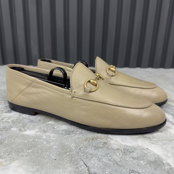 Jordaan Horsebit Penny Loafers Gray Leather