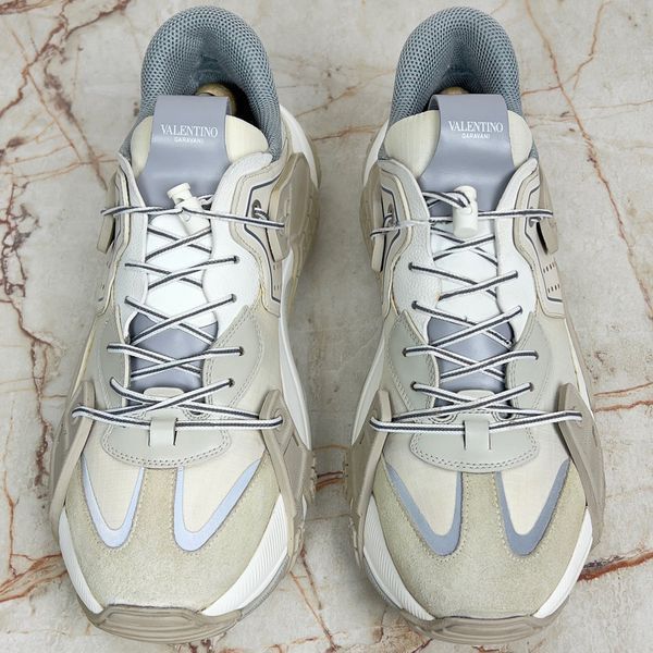 Wod Panelled Sneakers Off White Leather